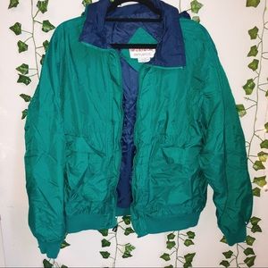 GREEN/BLUE RAIN JACKET